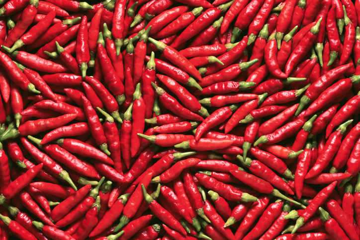 Chilli peppers are naturally rich in capsaicin, making it no surprise it is used to “heat” many different products. 