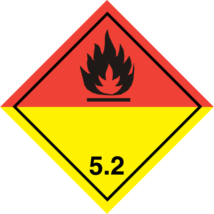 危険物標識 5 酸化性物質および有機過酸化物